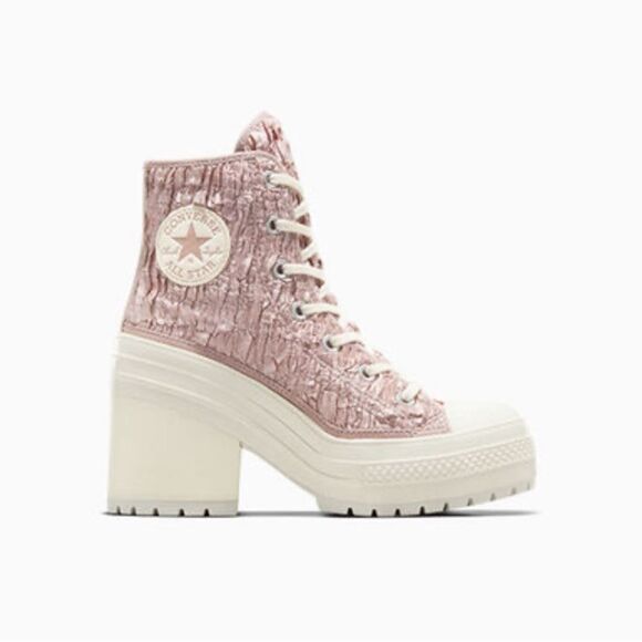 Converse Chuck 70 De Luxe Heel Hightop Satin Boots Shoes SneakersSize 7.5 - Picture 14 of 16